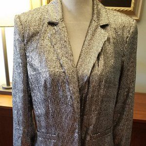 Michael Kors Silver Sequin Blazer - US Size 23 NWT